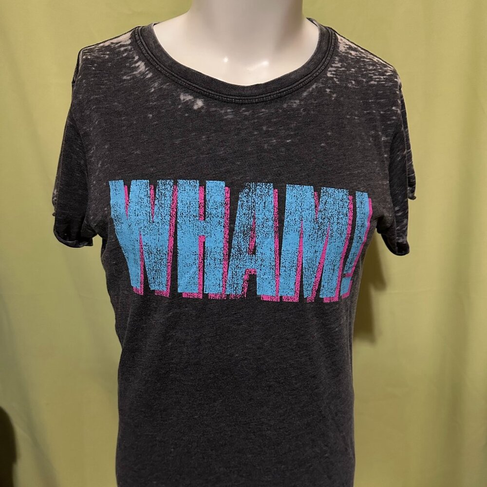 Wham George Michael Andrew Ridgeley Wake Me Up Men's Dark Gray Shirt Medium